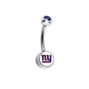 New York Giants Blue Swarovski Crystal Classic Style NFL Belly Ring