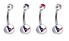 Houston Texans Swarovski Crystal Classic Style NFL Belly Ring