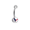 Houston Texans Clear Swarovski Crystal Classic Style NFL Belly Ring