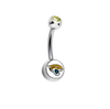 Jacksonville Jaguars Gold Swarovski Crystal Classic Style NFL Belly Ring