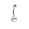 Seattle Seahawks Blue Swarovski Crystal Classic Style NFL Belly Ring