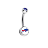 Buffalo Bills Blue Swarovski Crystal Classic Style NFL Belly Ring