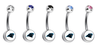 Carolina Panthers Swarovski Crystal Classic Style NFL Belly Ring