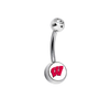 Wisconsin Badgers Clear Swarovski Classic Style 7/16