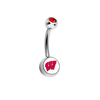 Wisconsin Badgers Red Swarovski Classic Style 7/16