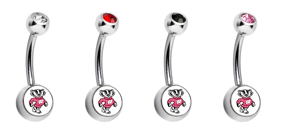 Wisconsin Badgers Mascot Swarovski Classic Style 7/16