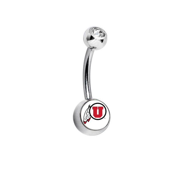 Utah Utes Clear Swarovski Classic Style 7/16