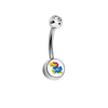 Kansas Jayhawks Clear Swarovski Classic Style 7/16