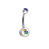 Kansas Jayhawks Blue Swarovski Classic Style 7/16