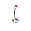 Kansas Jayhawks Red Swarovski Classic Style 7/16