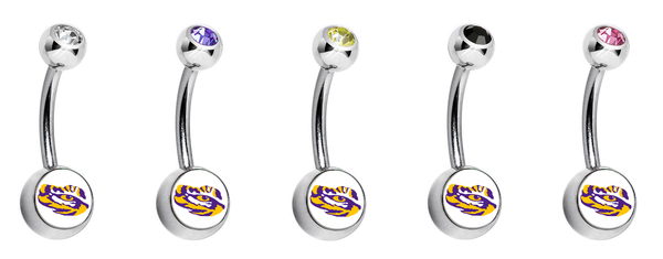 LSU Tigers Eye Logo Swarovski Classic Style 7/16