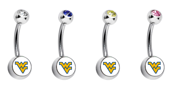 West Virginia Mountaineers Swarovski Classic Style 7/16