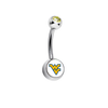 West Virginia Mountaineers Swarovski Gold Classic Style 7/16