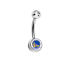 Golden State Warriors Swarovski Clear Classic Style 7/16