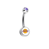 Los Angeles Lakers Purple Swarovski Classic Style 7/16