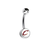 Cleveland Cavaliers C Logo Black Swarovski Classic Style 7/16