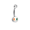 Miami Hurricanes Clear Swarovski Classic Style 7/16