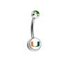 Miami Hurricanes Green Swarovski Classic Style 7/16