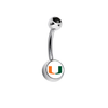 Miami Hurricanes Black Swarovski Classic Style 7/16