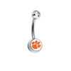 Clemson Tigers Clear Swarovski Classic Style 7/16