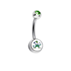 Notre Dame Fighting Irish Mascot Green Swarovski Classic Style 7/16