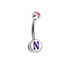 Northwestern Wildcats Pink Swarovski Classic Style 7/16