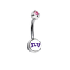 TCU Horned Frogs Pink Swarovski Classic Style 7/16