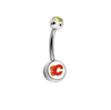 Calgary Flames Gold Swarovski Classic Style 7/16