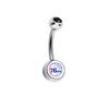 Philadelphia 76ers Swarovski Black Classic Style 7/16