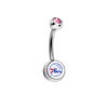 Philadelphia 76ers Swarovski Pink Classic Style 7/16
