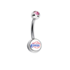 Los Angeles Clippers Swarovski Pink Classic Style 7/16