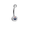 Edmonton Oilers Swarovski Clear Classic Style 7/16