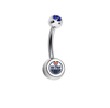 Edmonton Oilers Swarovski Blue Classic Style 7/16