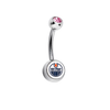 Edmonton Oilers Swarovski Pink Classic Style 7/16