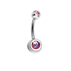 New York Islanders Swarovski Pink Classic Style 7/16