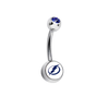 Tampa Bay Lightning Swarovski Blue Classic Style 7/16