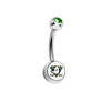 Anaheim Mighty Ducks Swarovski Green Classic Style 7/16