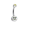Anaheim Mighty Ducks Swarovski Gold Classic Style 7/16