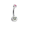 Anaheim Mighty Ducks Swarovski Pink Classic Style 7/16