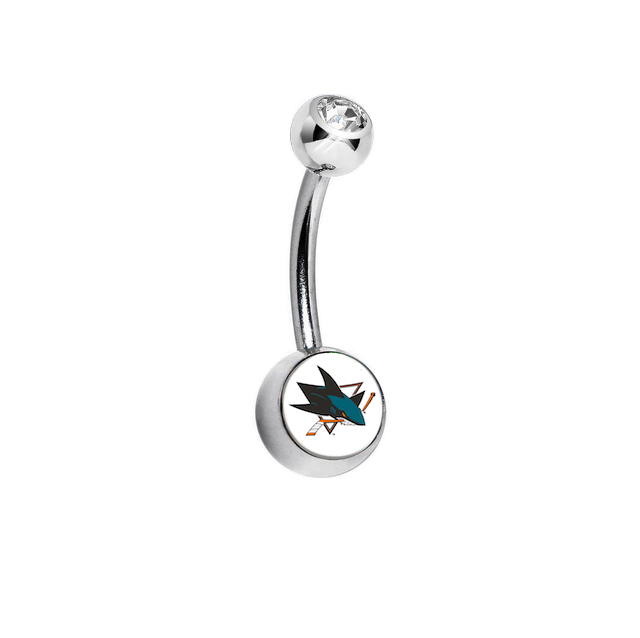 San Jose Sharks Swarovski Clear Classic Style 7/16