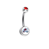 Colorado Avalanche Swarovski Red Classic Style 7/16