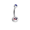 Columbus Blue Jackets Swarovski Blue Classic Style 7/16