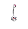 Columbus Blue Jackets Swarovski Pink Classic Style 7/16