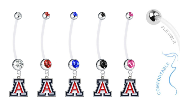 Arizona Wildcats Pregnancy Maternity Belly Button Navel Ring - Pick Your Color