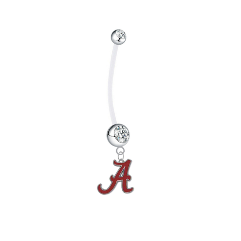 Alabama Crimson Tide Clear Pregnancy Maternity Belly Button Navel Ring