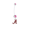 Alabama Crimson Tide Boy/Girl Pink Pregnancy Maternity Belly Button Navel Ring