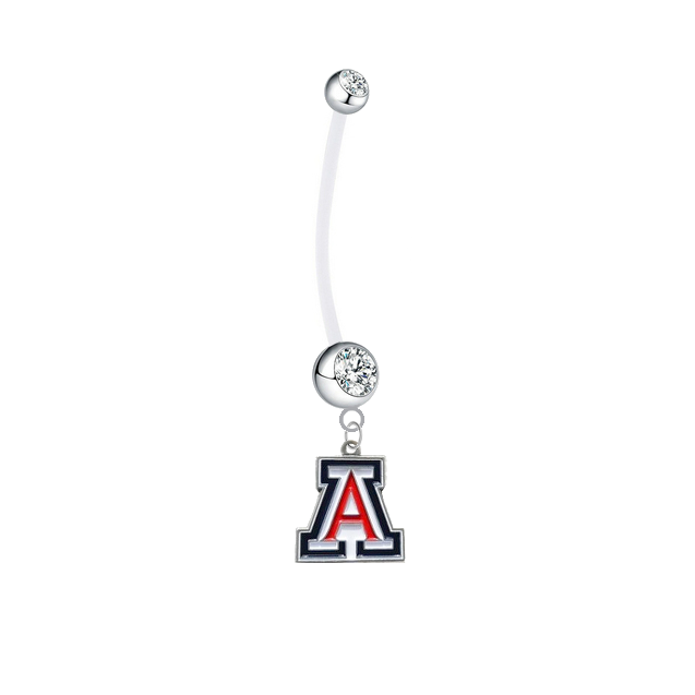Arizona Wildcats Boy/Girl Clear Pregnancy Maternity Belly Button Navel Ring