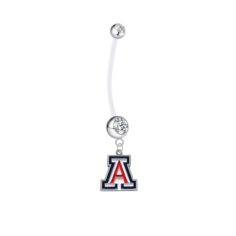 Arizona Wildcats Clear Pregnancy Maternity Belly Button Navel Ring - Pick Your Color