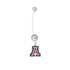 Arizona Wildcats Boy/Girl Clear Pregnancy Maternity Belly Button Navel Ring