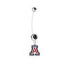 Arizona Wildcats Pregnancy Maternity Black Belly Button Navel Ring - Pick Your Color